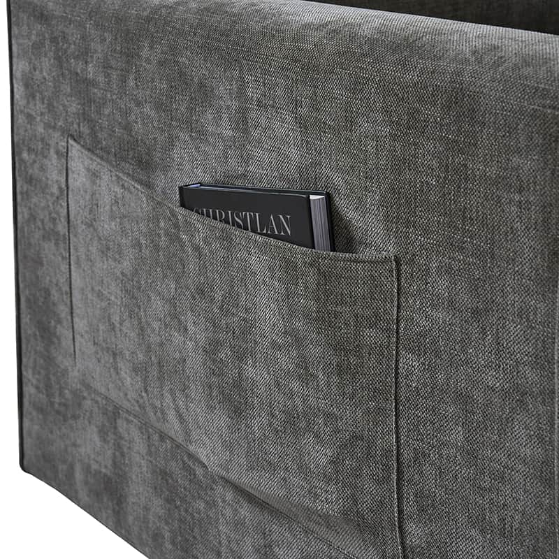 Comfortable Storage Sofa with Dual Layer Cushions & Wide Armrests - Perfect for Living Room, Bedroom, and Small Space Relaxation