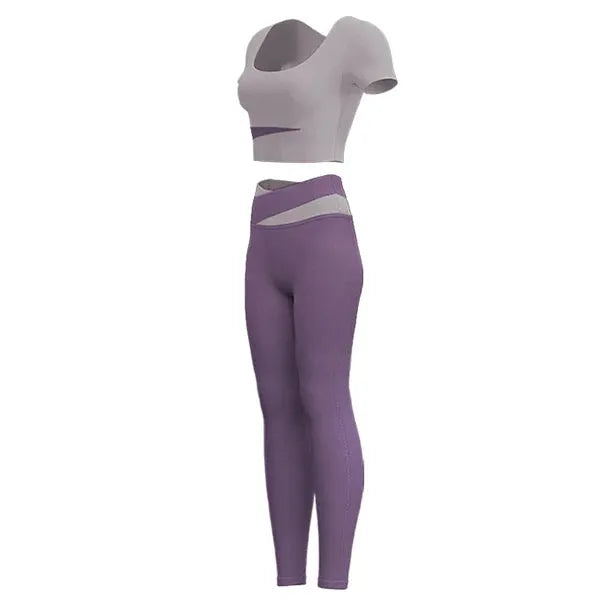 Women's Yoga Set - Sexy Sports Bra & High Waist Leggings 2-Piece Workout Outfit | Gym Clothes for Yoga, Pilates & Fitness Training | Breathable Athletic Sportswear for Women