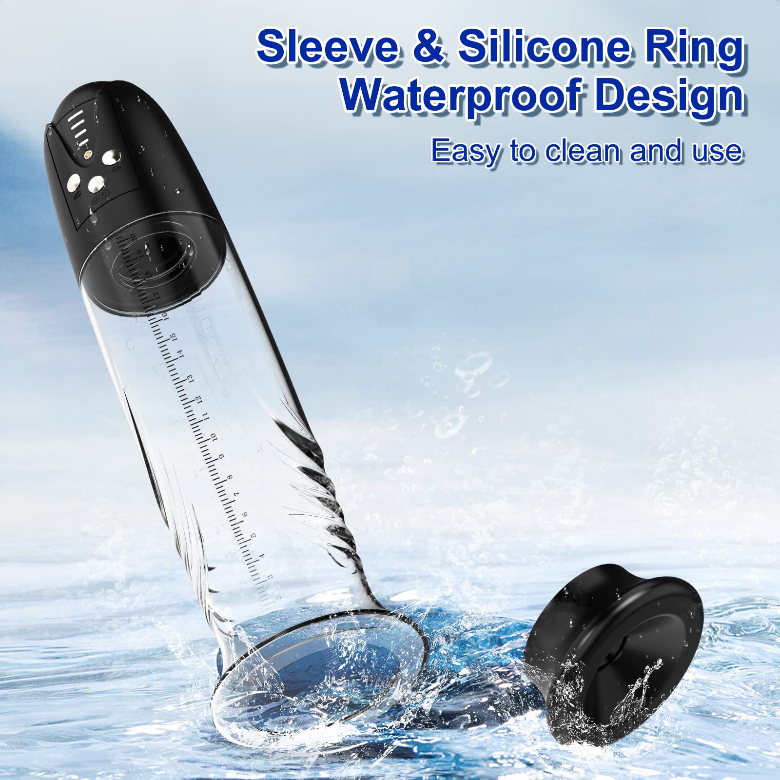 Electric Penis Pump for Men - Automatic Vacuum Enlargement Stimulator with 4 Suction Modes, Adult Male Enhancement Device - Perfect for Couples Play & Solo Pleasure