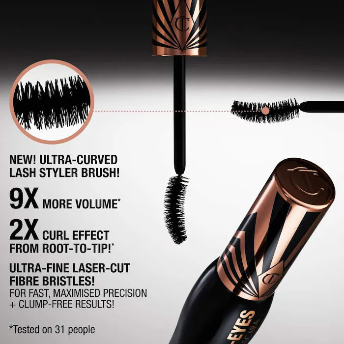 Charlotte Tilbury Exaggereyes Volumizing Mascara - Lengthening & Lifting for Dramatic Lashes | Perfect for Day to Night Makeup Looks