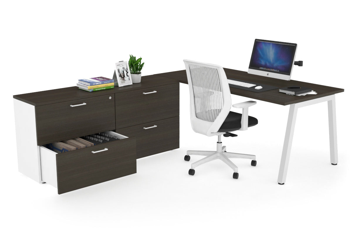 Quadro A Executive White Frame Office Chair [1800L x 700W] - Perfect for Conference Rooms, Home Offices & Executive Suites