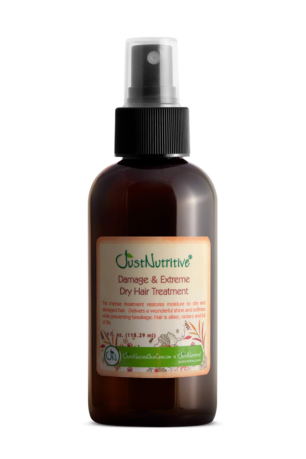 Just Nutritive Damaged & Extreme Dry Hair Treatment Oil - Natural Scalp and Hair Repair for Men & Women - 4 Fl Oz - Revitalize Dry, Damaged Hair at Home or Salon