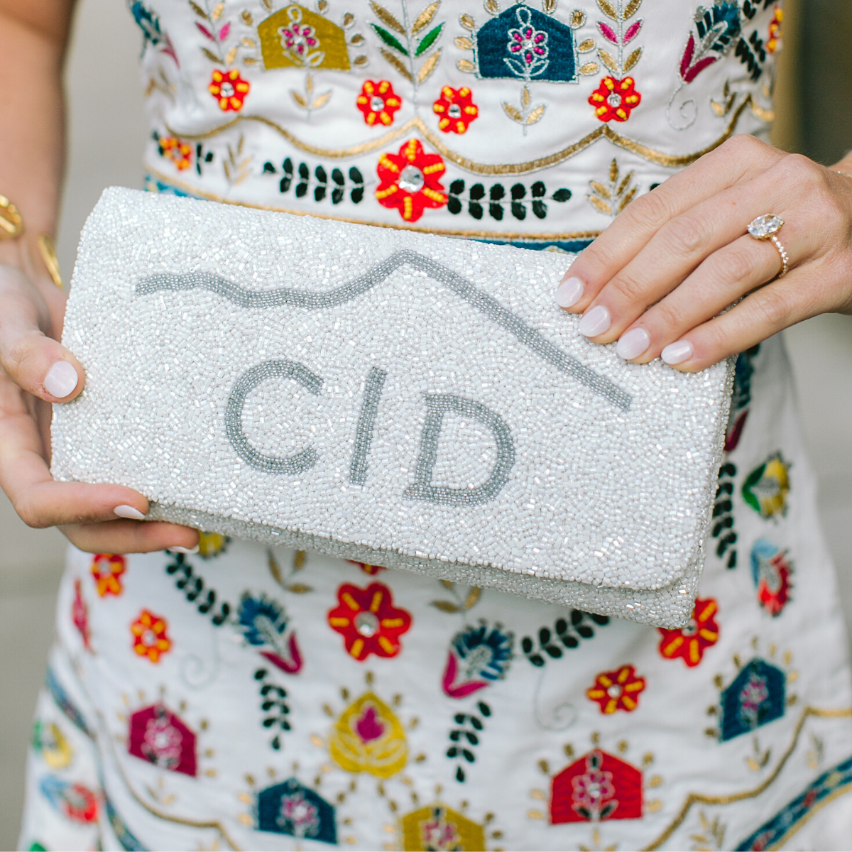 Custom Logo Beaded Clutch Bag for Women - Elegant Evening Party Wedding Prom Handbag - Perfect for Special Occasions & Formal Events