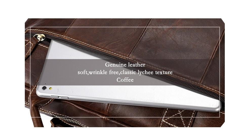 Stylish Brown Leather Messenger Bag for Women & Men - Perfect for Work, Travel, and Everyday Use