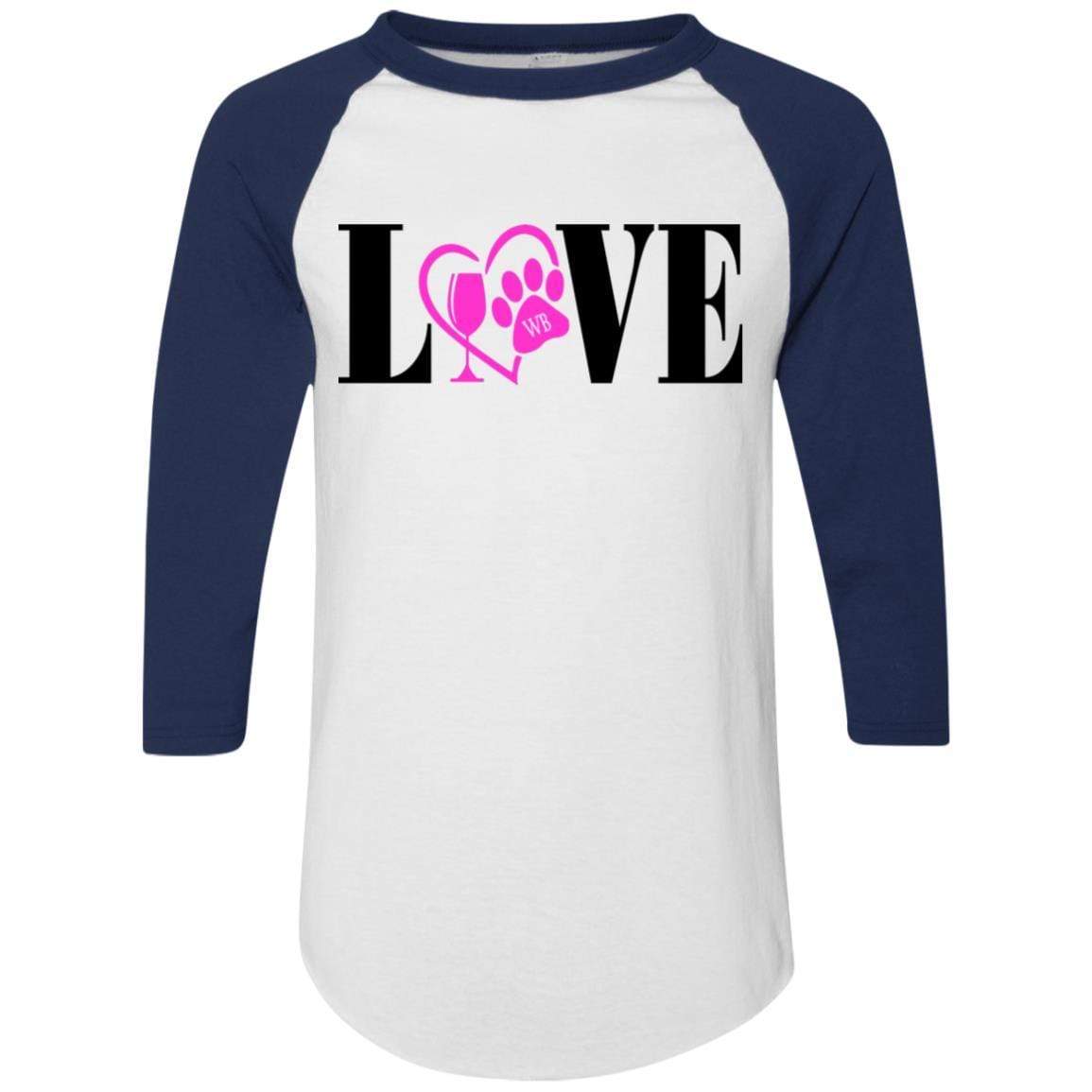 WineyBitches.co Women's Colorblock Raglan Jersey T-Shirt - Trendy Casual Tee for Everyday Wear & Lounge