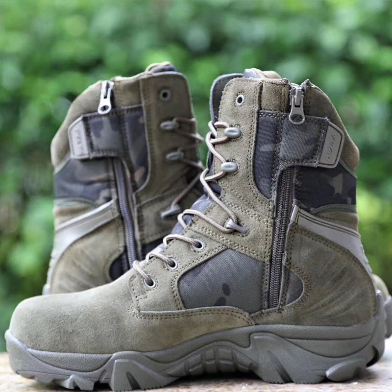 Men's Tactical Boots - Lightweight Military Combat Boots for Outdoor Hiking, Work & Duty Use - Durable Army Boots for Men