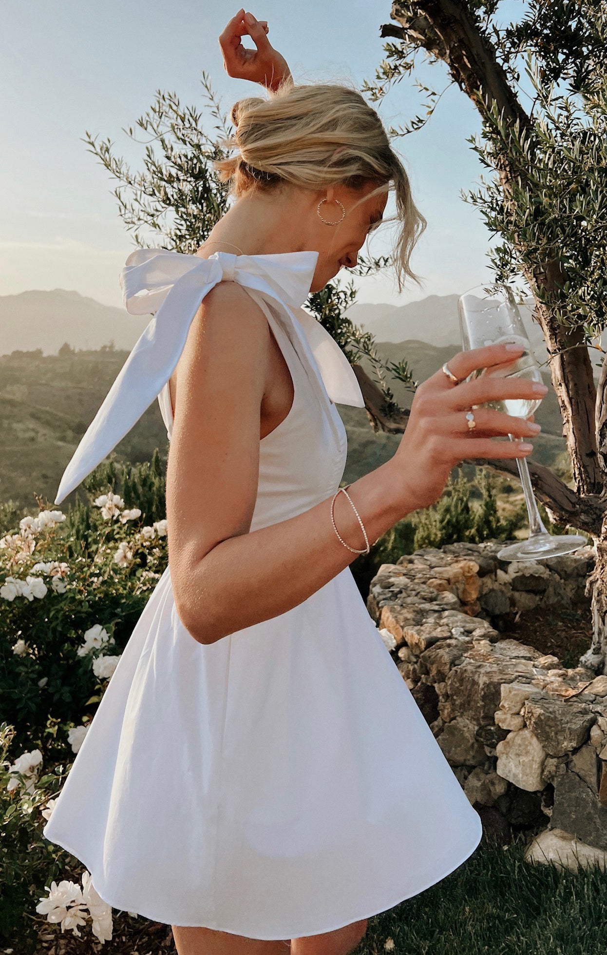 Claire Mini Dress - White Poplin Summer Dress for Women | Casual & Party Wear | Perfect for Beach, Brunch, and Date Nights