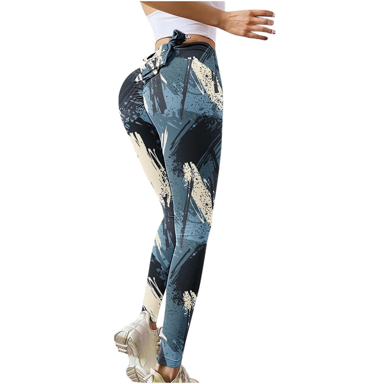 Trendy High Waist Yoga Pants for Women - Printed Workout Leggings for Running, Gym & Fitness | Comfortable Activewear for Yoga, Pilates & Lounge