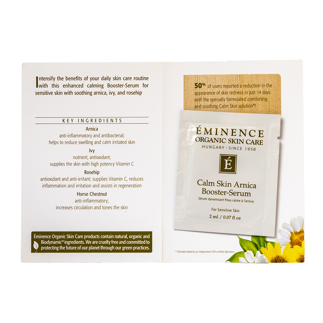 Eminence Organics Calm Skin Arnica Booster Serum for Sensitive Skin | Organic Face Serum with Arnica Extract | Reduces Redness & Soothes Irritation | Perfect for Post-Treatment & Rosacea-Prone Skin