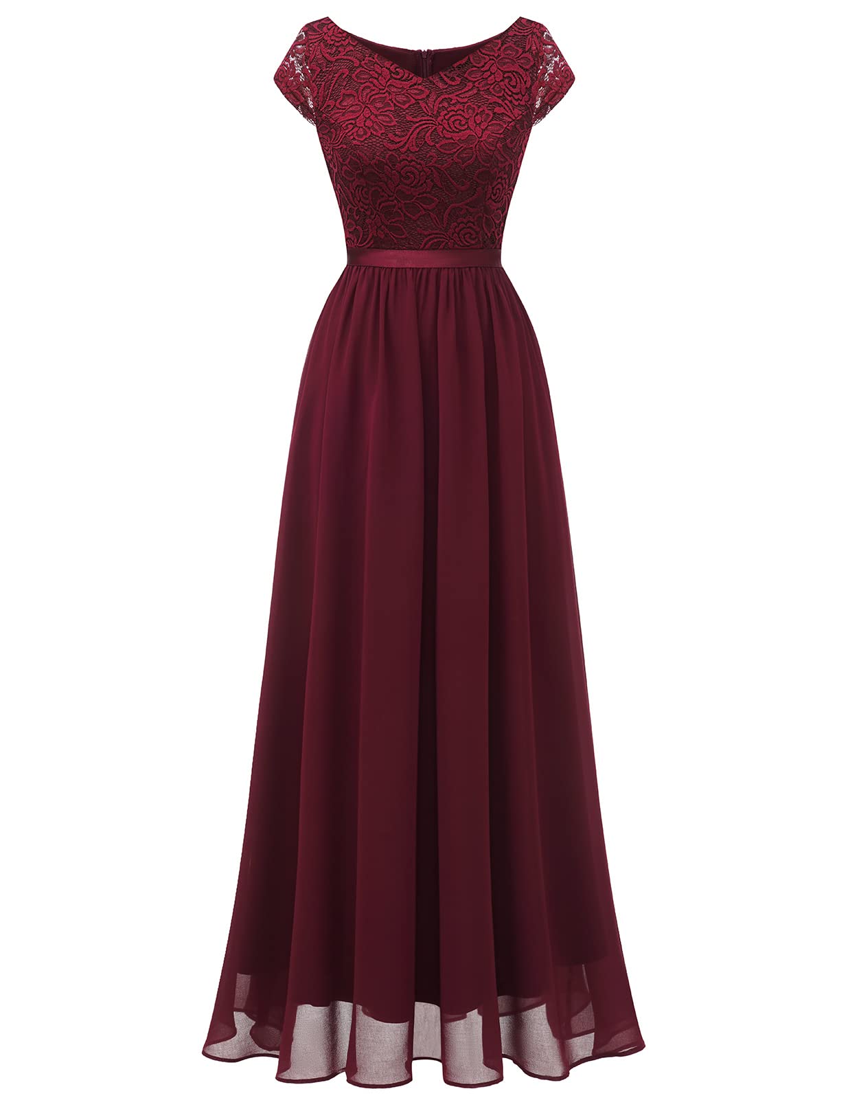 Elegant Long Formal Dress for Women 2024 | Wedding Guest & Bridesmaid Dress | V-Neck Evening Gown for Fall Homecoming, Beach Parties & Special Occasions