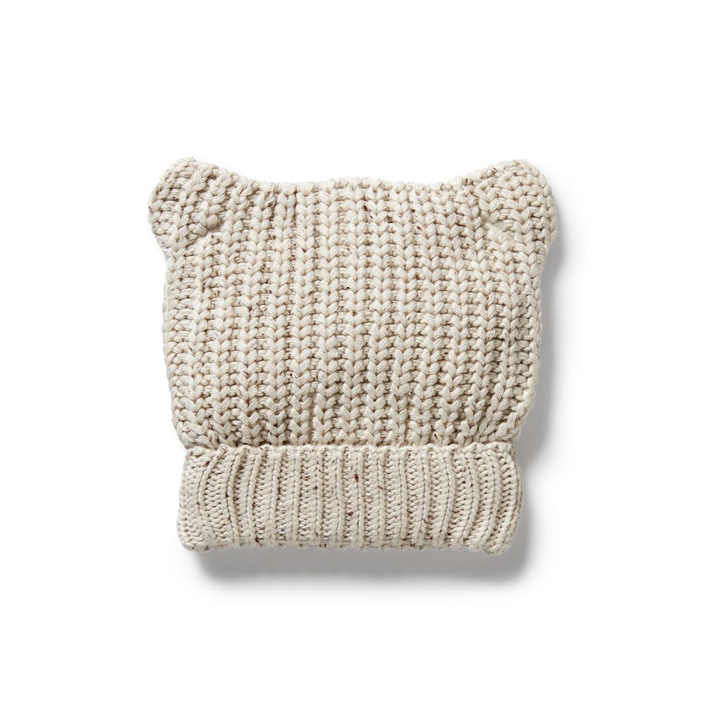 Organic Knitted Bear Hat - Soft & Warm Winter Beanie for Babies & Toddlers - Perfect for Outdoor Activities, Photoshoots & Gifts