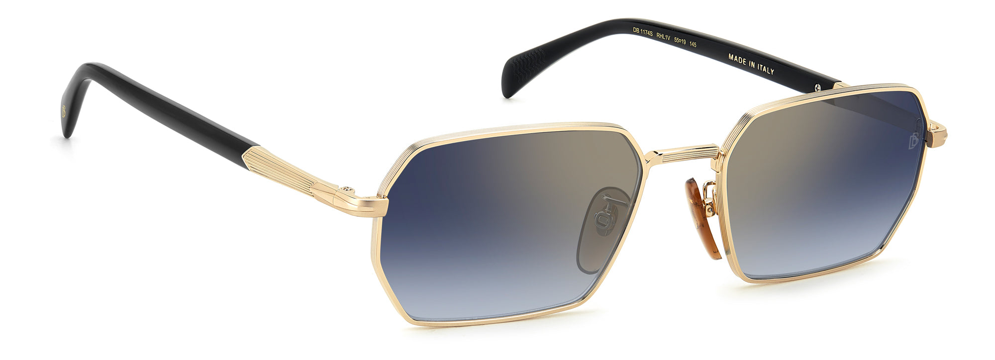 David Beckham DB1174/S Sunglasses - Polarized Aviator Style for Men & Women - UV Protection, Fashionable & Durable - Perfect for Driving, Travel & Outdoor Activities