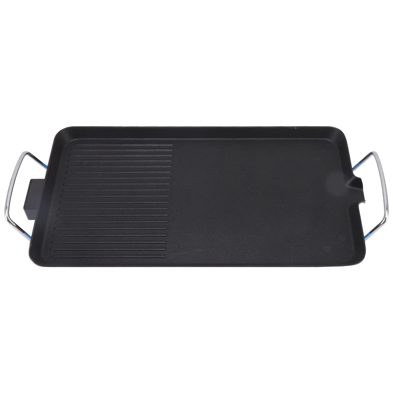 Non-Stick Electric Grill with Cool-Touch Handles - Safe & Easy Indoor Grilling for Home, Kitchen, Camping & Small Spaces