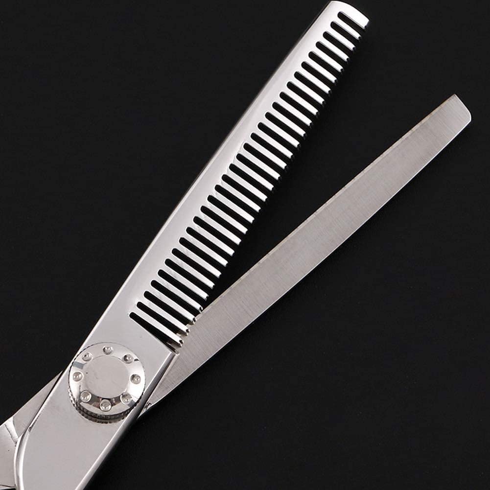 Professional Hairdressing Scissors 5.5 Inch - Salon Grade Barber Shears for Precision Hair Cutting - Silver Stainless Steel Flat Cut Teeth Scissors - Perfect for Salon Stylists & Home Haircuts