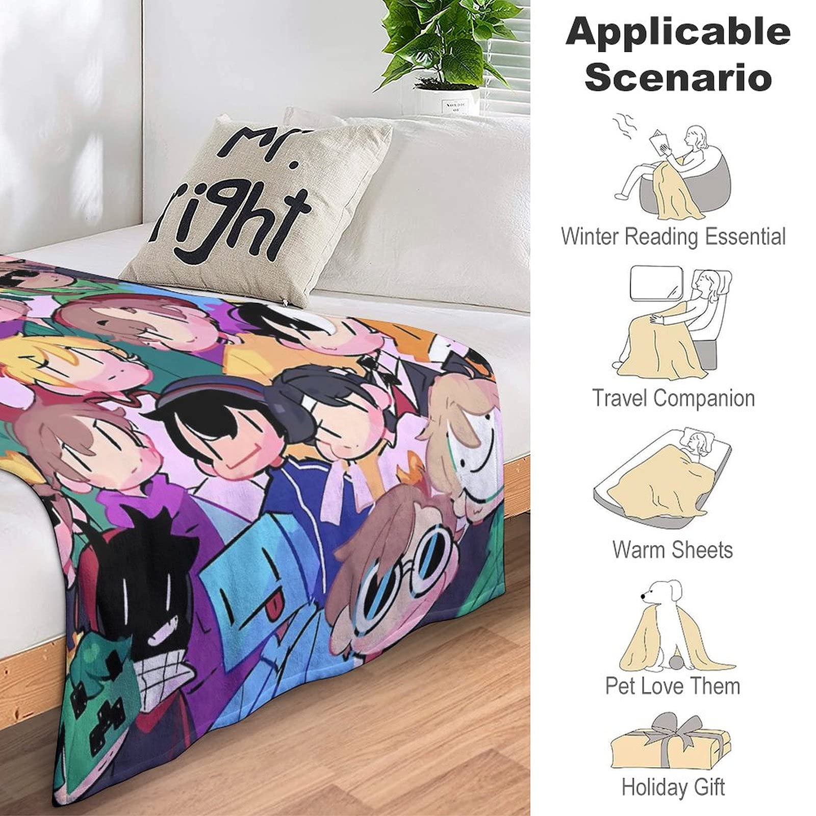 War Cool Poster Blanket - Ultra Soft Plush Cozy Throw Blanket for Chair, Bed, Couch & Sofa - 40x50 Inch Warm Home Decor - Perfect for Movie Nights, Gaming & Winter Snuggles