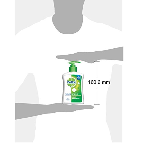 Dettol Original Liquid Hand Wash 200ml | Antibacterial Hand Soap | Kills 99.9% Germs | Moisturizing Formula | Ideal for Home, Kitchen & Bathroom Use