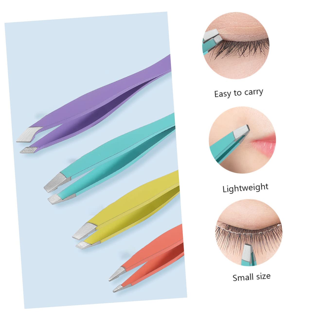 Precision Stainless Steel Eyebrow Tweezers Set - Perfect for Grooming & Shaping