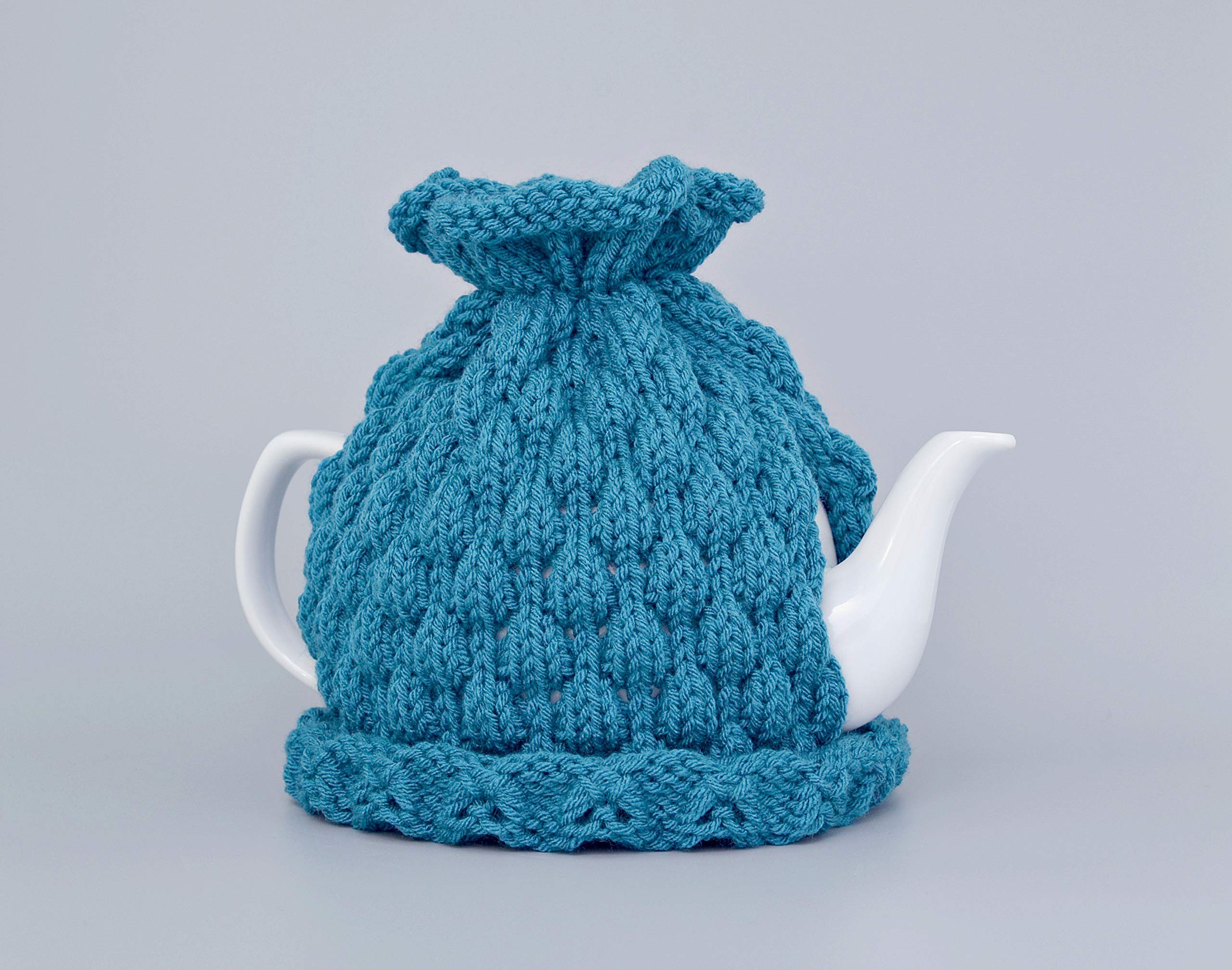 Hand-Knitted Teal Green Teapot Cozy - Elegant Tea Accessory for Kitchen Decor & Breakfast Table | Hygge Home Gift for Tea Lovers (Perfect for Afternoon Tea & Cozy Home Decor)