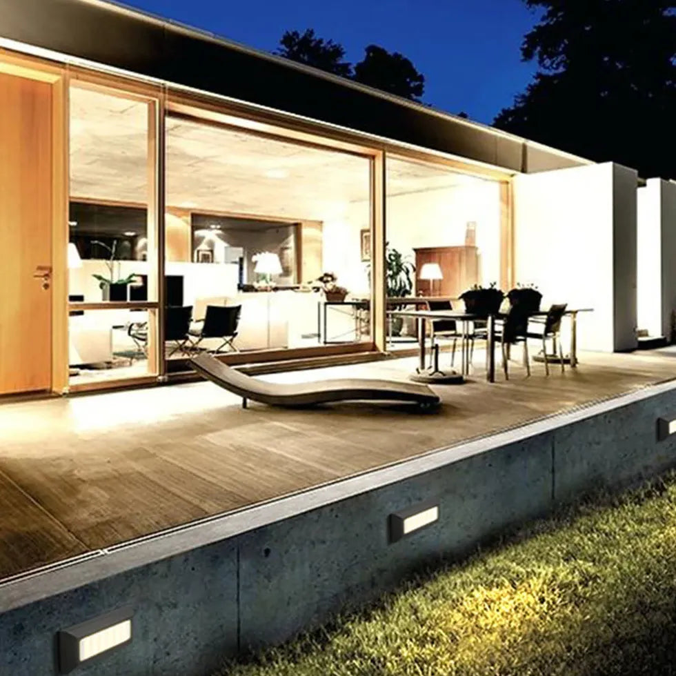 Modern Warm White LED Brick Lights - Energy Efficient Outdoor Pathway & Garden Lighting for Patio, Walkway, and Landscape Decoration