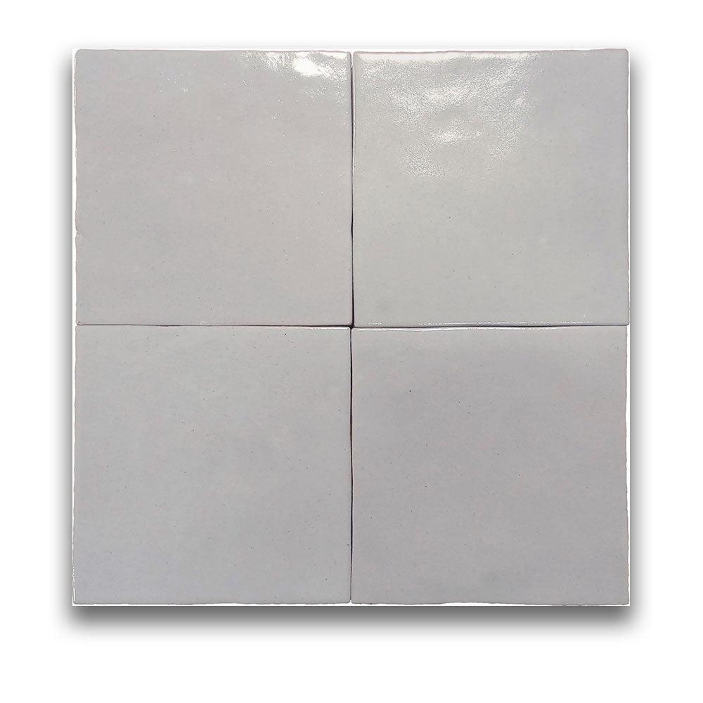 Premium Manara Clay Sidi Salt Off-White 10x10 Inch Zellige Glossy Ceramic Tile - Perfect for Kitchen Backsplash, Bathroom Walls & Moroccan-Inspired Home Decor