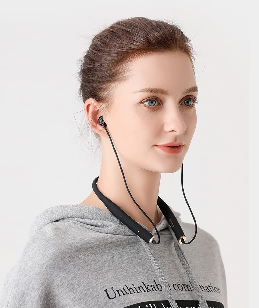 IKXO Neckband Bluetooth Headphones with Noise Cancelling & Built-in Mic - Wireless Sports Earbuds Bluetooth 5.0, CVC 8.0, IPX7 Waterproof for Running, Gym, Workout, Driving & Office Use - Compatible with iPhone/Android (Red)