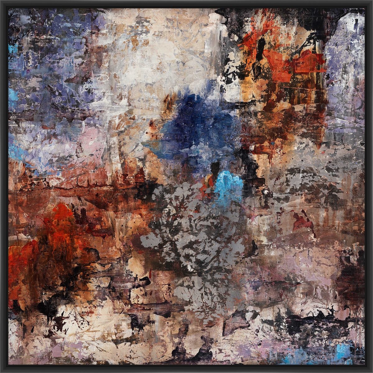 9-15287 Agate Canvas Wall Art - Multi-Color Natural Stone Print - Perfect for Living Room, Bedroom & Office Decor