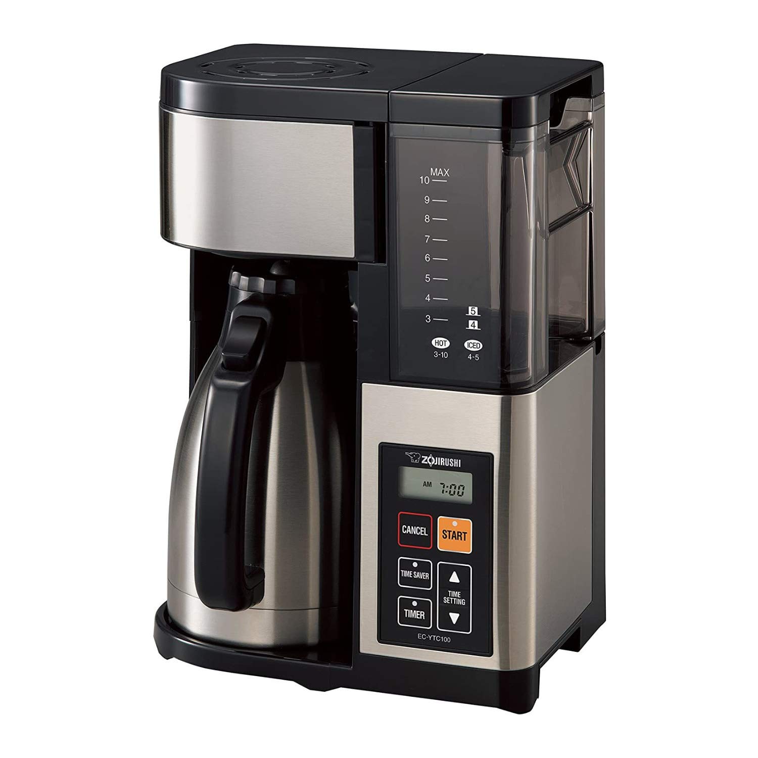 Zojirushi EC-YTC100XB 10-Cup Stainless Steel Coffee Maker - Black | Programmable Thermal Carafe | Perfect for Home & Office Use | Fast Brewing & Keep Warm Function