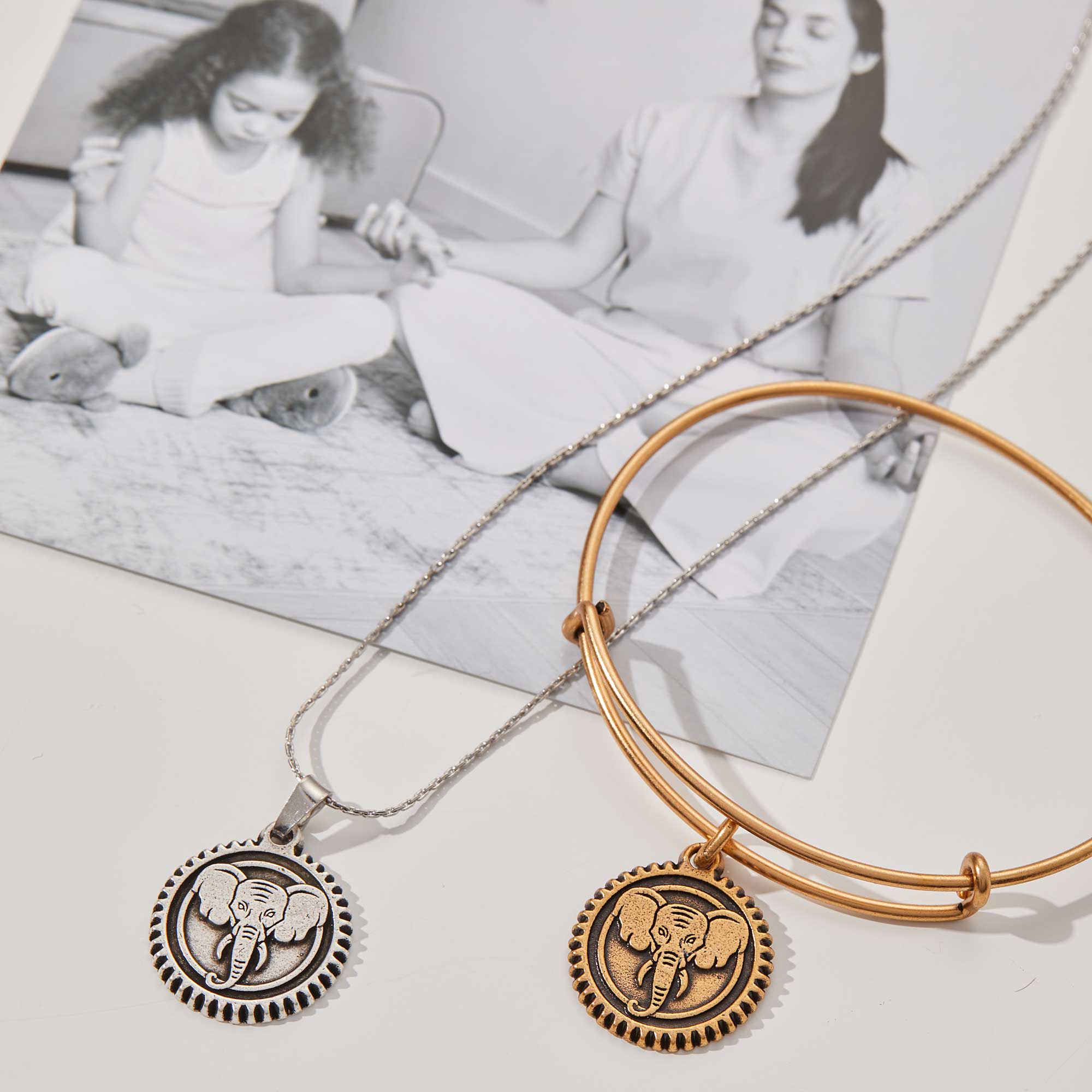 Elephant Embossed Charm Bangle Bracelet - Sterling Silver Adjustable Boho Jewelry for Women - Perfect for Festival, Wedding & Everyday Wear