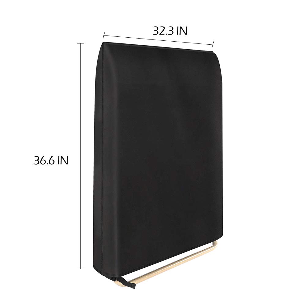 2Pcs Waterproof UV-Resistant Patio Zero Gravity Folding Chair Covers - Outdoor Furniture Protector for Deck, Poolside & Backyard Use (Black)