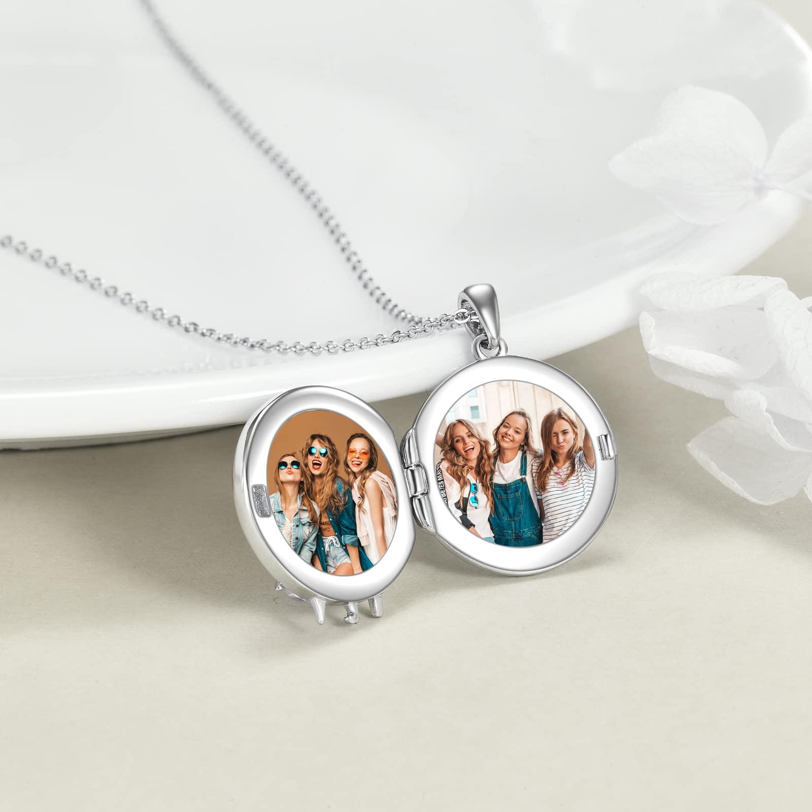 VONALA 3 Sisters Necklace - 925 Sterling Silver Friendship Jewelry for Women | Birthday Gifts for Sisters, Best Friends & Loved Ones | Perfect for Anniversaries, Graduations & Special Occasions