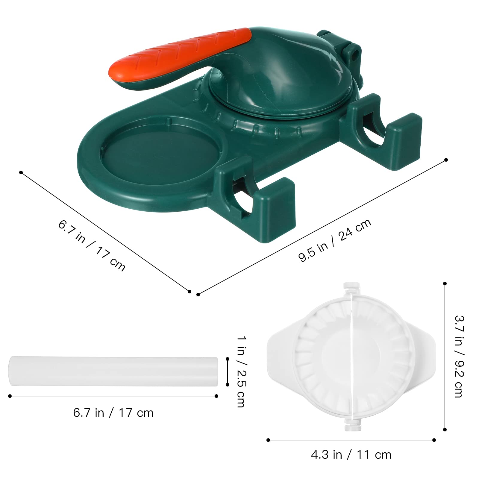 BESTonZON 3-in-1 Dumpling Maker - Ravioli, Empanada & Wonton Mold - Dough Press & Pastry Cutter for Homemade Dumplings, Pies & More - Perfect for Asian Cooking, Italian Pasta & Latin Cuisine