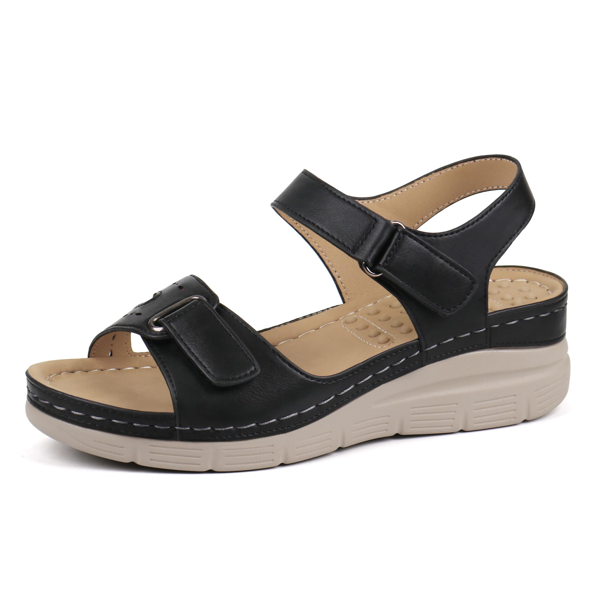 Ortho+rest Women's Comfortable Orthotic Walking Sandals with Arch Support - Dressy & Supportive Sandals for Work, Travel & Everyday Wear