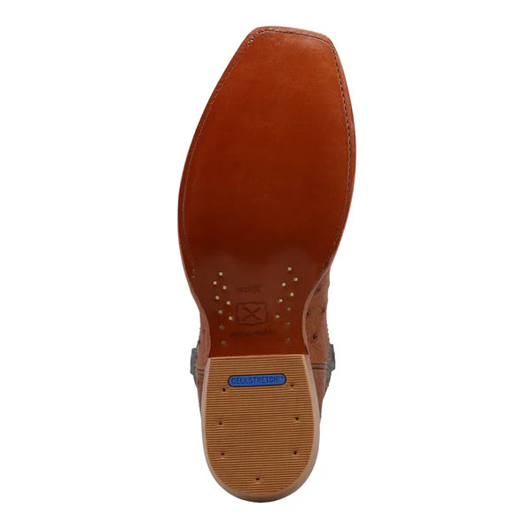 Men's 13 Reserve Boot in Chestnut Ostrich & Dark Grey - Premium Leather Work Boots for Outdoor, Hiking & Casual Wear