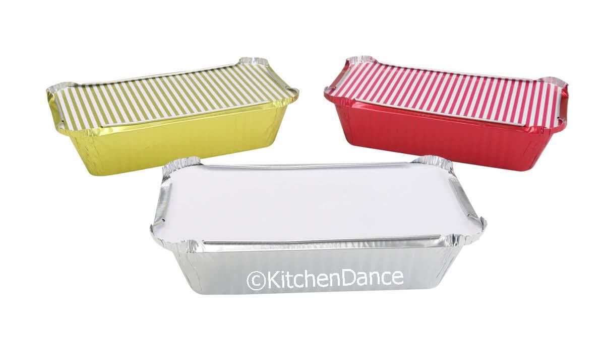 KitchenDance Disposable Aluminum Loaf Pans with Lids - 1.5 lb Rectangular Foil Baking Pans for Cakes, Cobblers, Bread & Meal Prep - Heavy Duty Gold Aluminum Containers (125 Pack) - Perfect for Home Baking, Party Catering & Food Storage