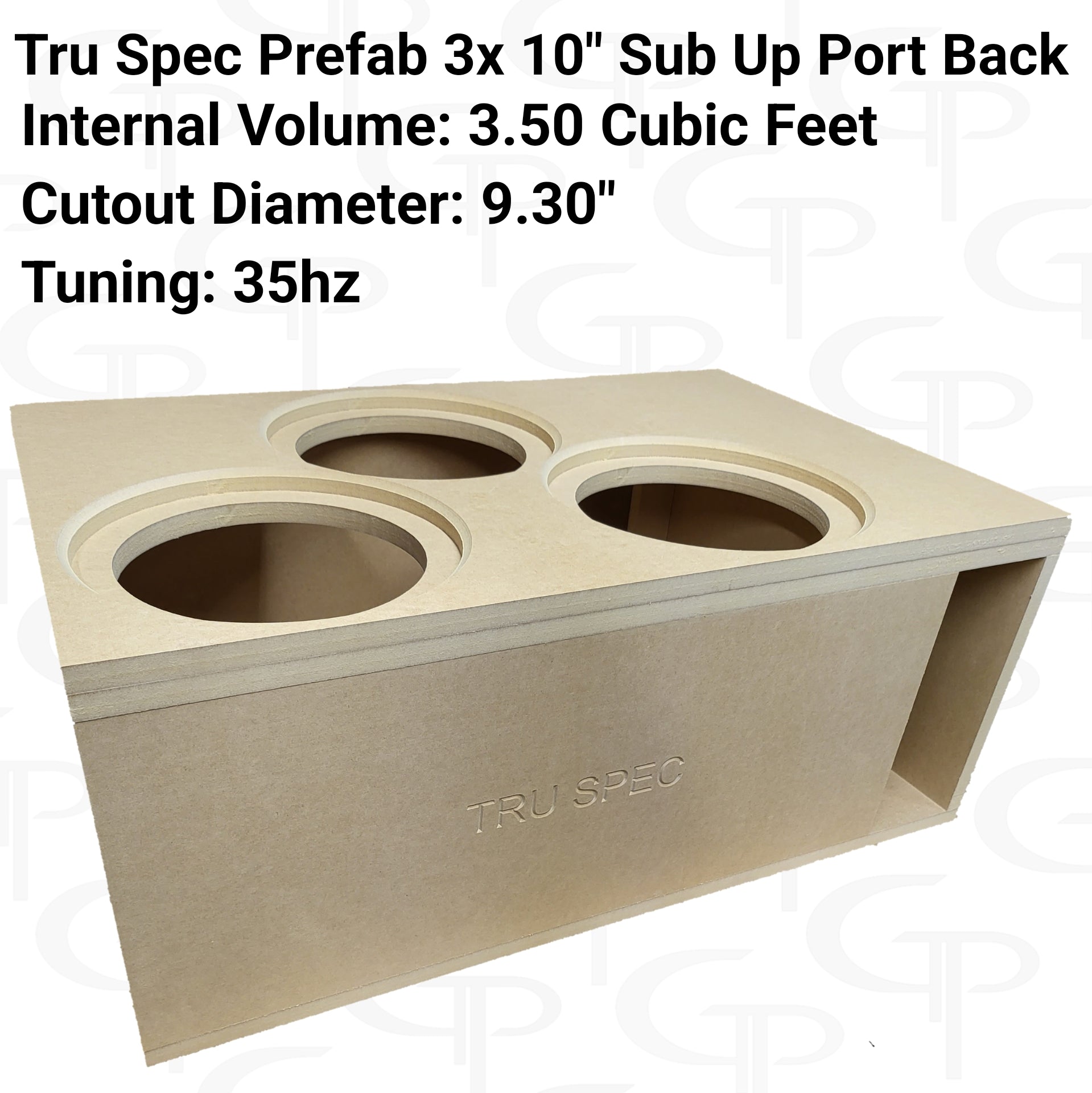 TRU SPEC Prefab Three 10-Inch Subwoofer Enclosure - Ported Box for Car Audio Bass Boost | Perfect for Trucks, SUVs & Custom Car Audio Systems