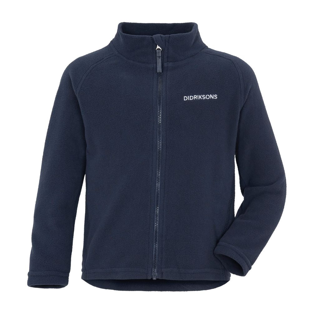 Didriksons Monte 10 Kids Fleece Jacket for Skiing - Warm & Water-Resistant Winter Outerwear for Boys & Girls - Navy Blue (Perfect for Snow Sports & Outdoor Adventures)