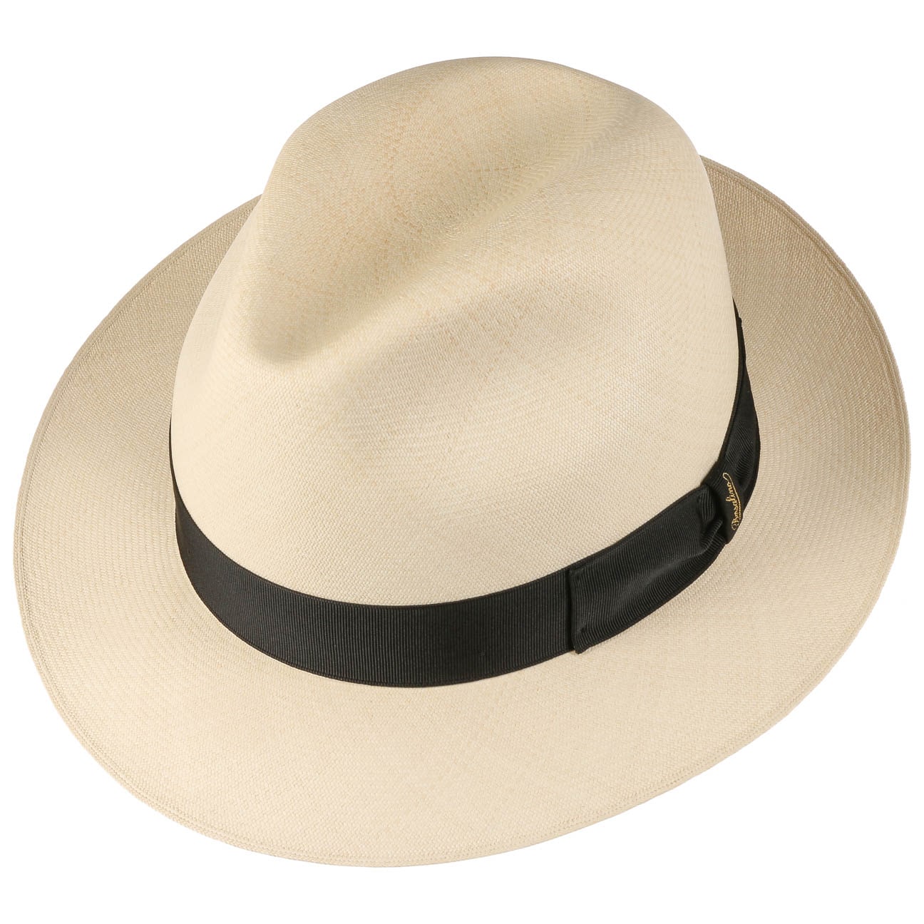 Borsalino Prestige Panama Bogart Hat - Classic Straw Fedora for Men - Perfect for Summer, Outdoor Events & Casual Style
