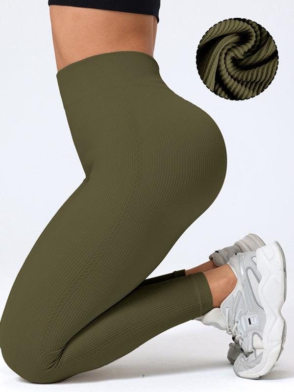 ZASUWA High Waist Ribbed Scrunch Butt Lifting Leggings for Women - Perfect for Yoga, Gym & Everyday Wear