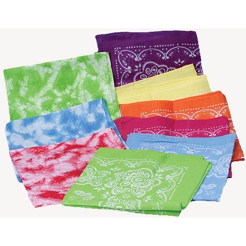 12-Pack Assorted Bandanas for Men, Women & Kids - Bulk Cotton Fashion Scarves for Headwear, Neckwear & Hair Accessories - Perfect for Outdoor, Sports, Parties & DIY Crafts