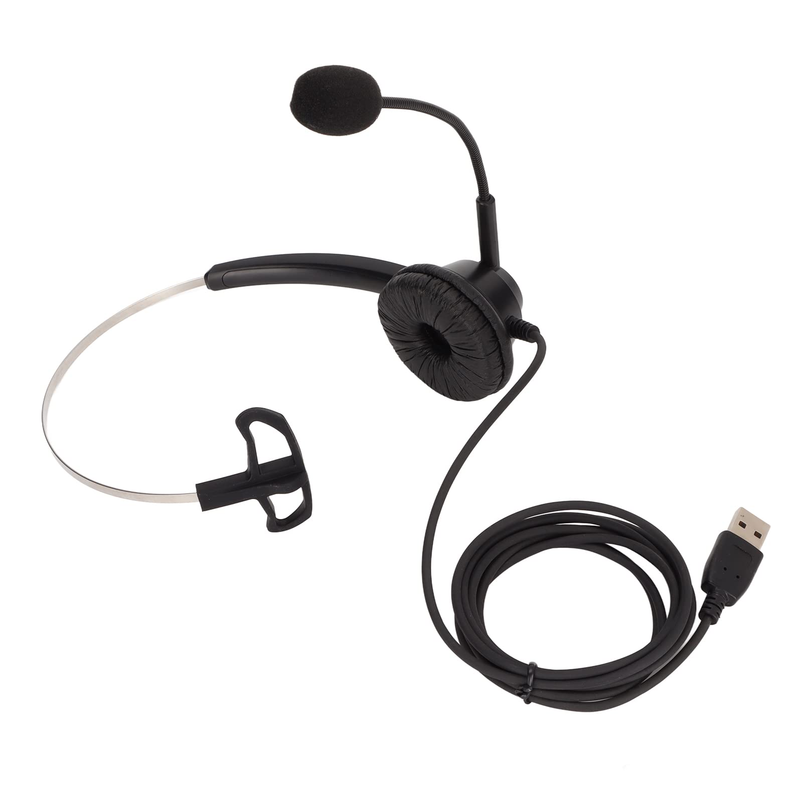 H360D USB Business Headset with Noise Cancelling Mic - Single Ear Office Headphone for PC, VOIP, Call Center, Online Courses & Conference Calls - Perfect for Remote Work & Virtual Meetings
