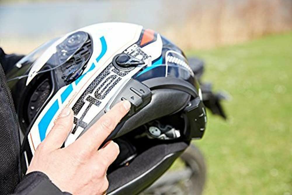 Cardo PACKTALK Slim Motorcycle Bluetooth Communication System Headset - Dual Pack (2 Units) - Black | Wireless Intercom for Riders, GPS Navigation & Music Streaming | Perfect for Group Rides & Long-Distance Touring