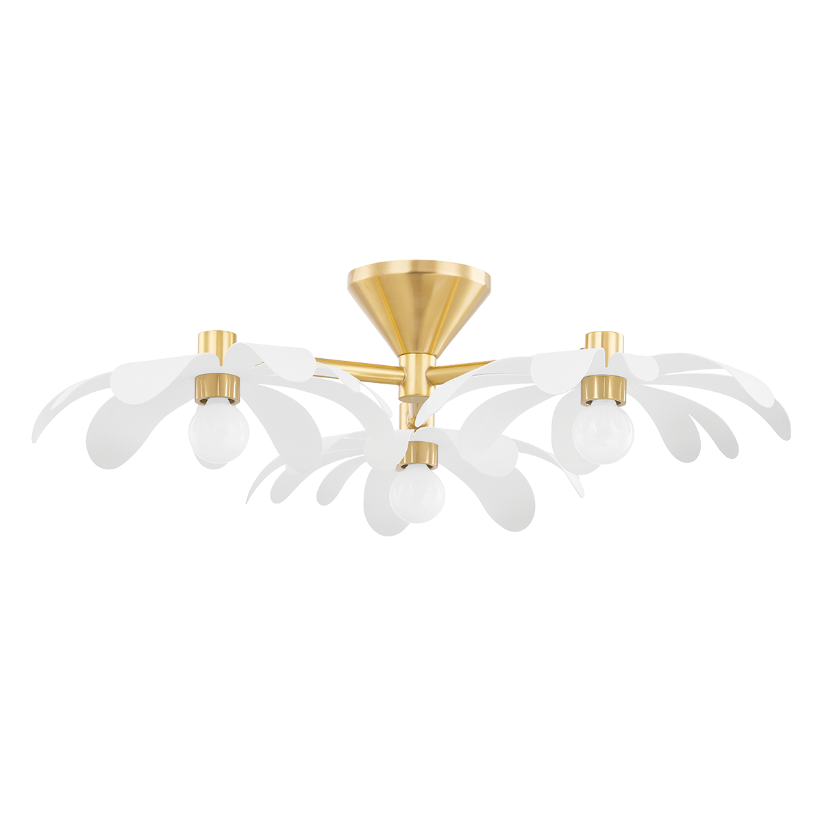 3-Light Semi Flush Mount Ceiling Light Fixture - Modern LED Lighting for Bedroom, Kitchen & Hallway - Elegant Home Decor