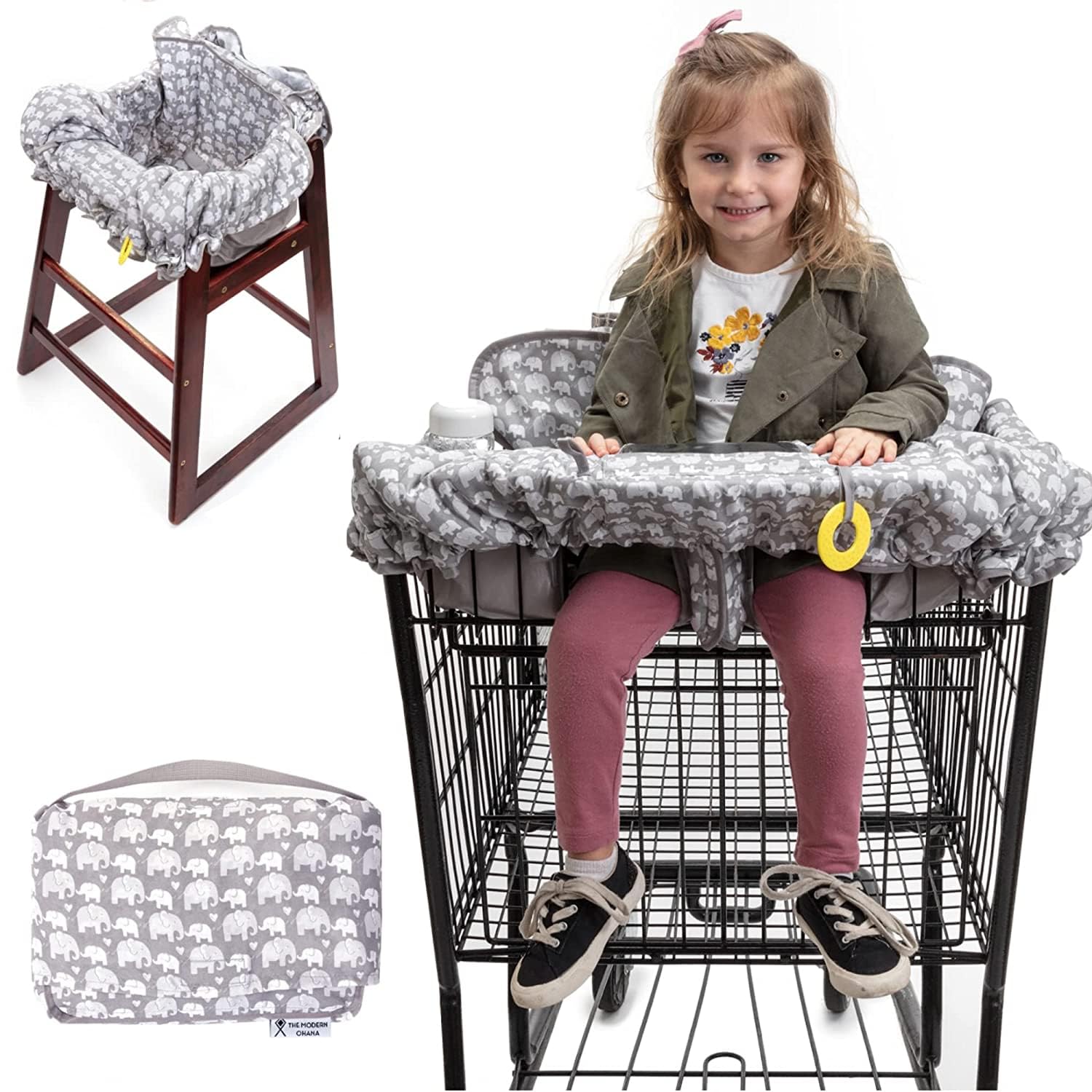 Baby Shopping Cart Cover - Soft, Adjustable, and Machine Washable for Safe and Comfortable Grocery Trips