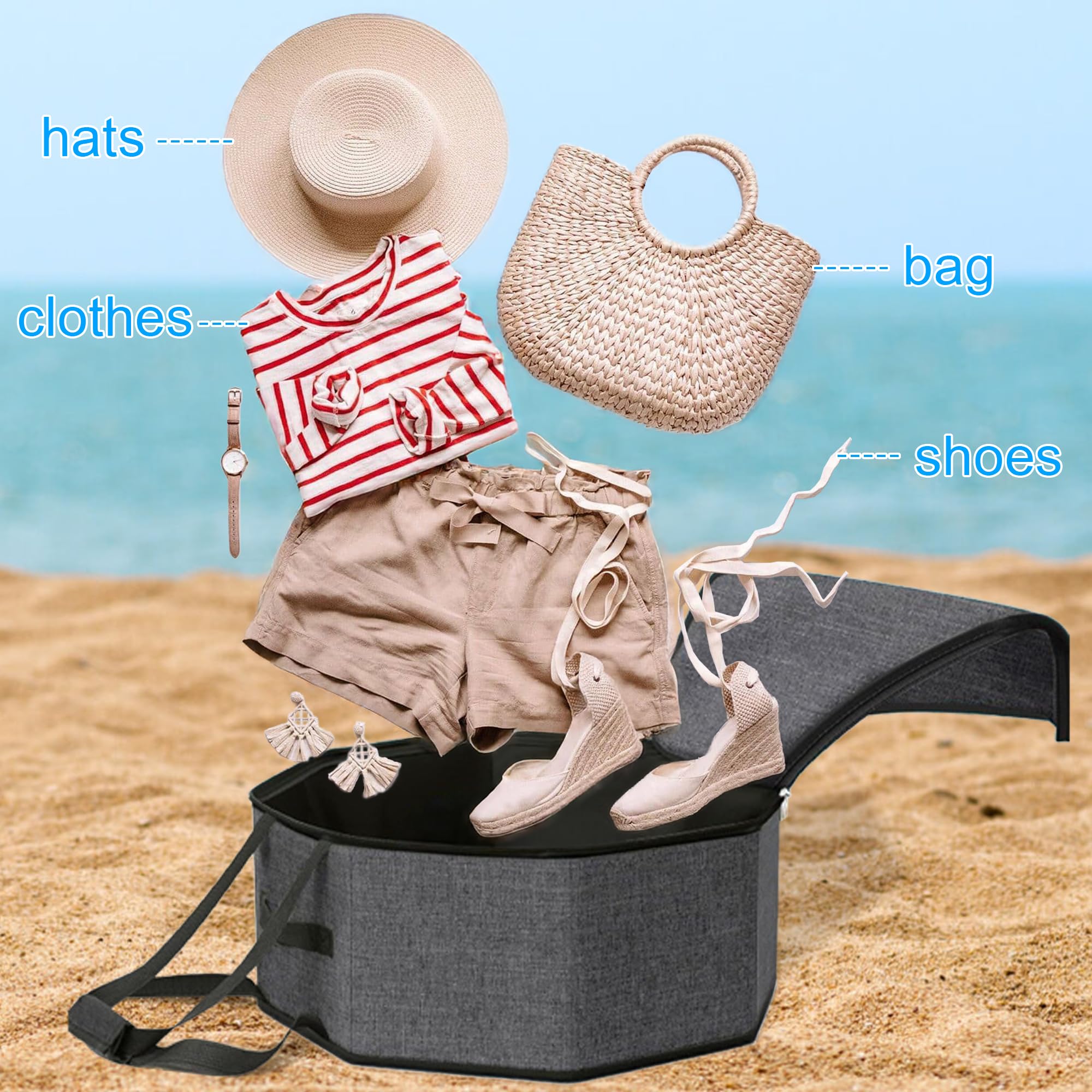 Stylish Women's Hat Storage Box - Travel Hat Organizer with Handles for Cowboy Hats & Wide Brims | Closet Hat Holder & Stuffed Animal Toy Organizer | Perfect for Travel, Home Storage & Fashion Accessories Organization