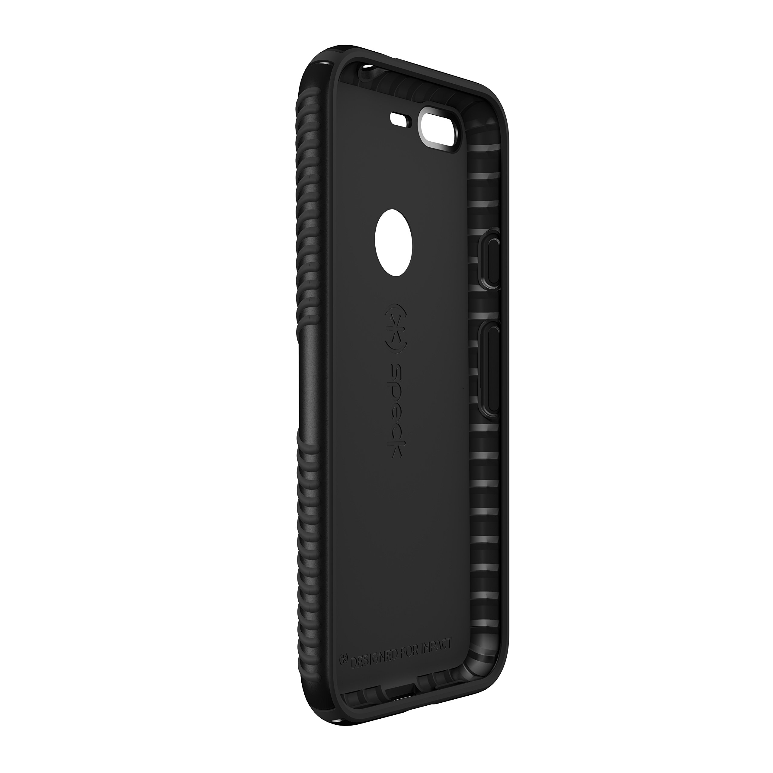 Speck Presidio Grip Protective Case for Google Pixel XL - Slim & Durable Black Design - Perfect for Everyday Use & Active Lifestyles
