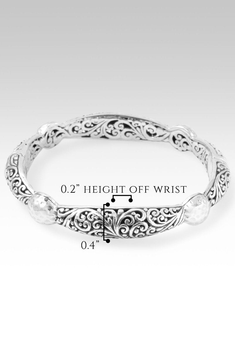 Refuge & Strength Bangle™ - Tree of Life Inspired Sterling Silver Bracelet for Women | Spiritual Jewelry Gift for Meditation, Yoga & Everyday Wear