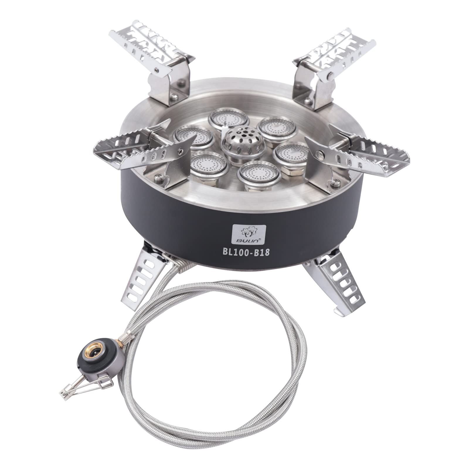 Portable Windproof Camping Stove with Piezo Ignition & Carry Case - Compact Gas Cooking Burner for Outdoor Backpacking, Picnic, Hiking & Emergency Preparedness
