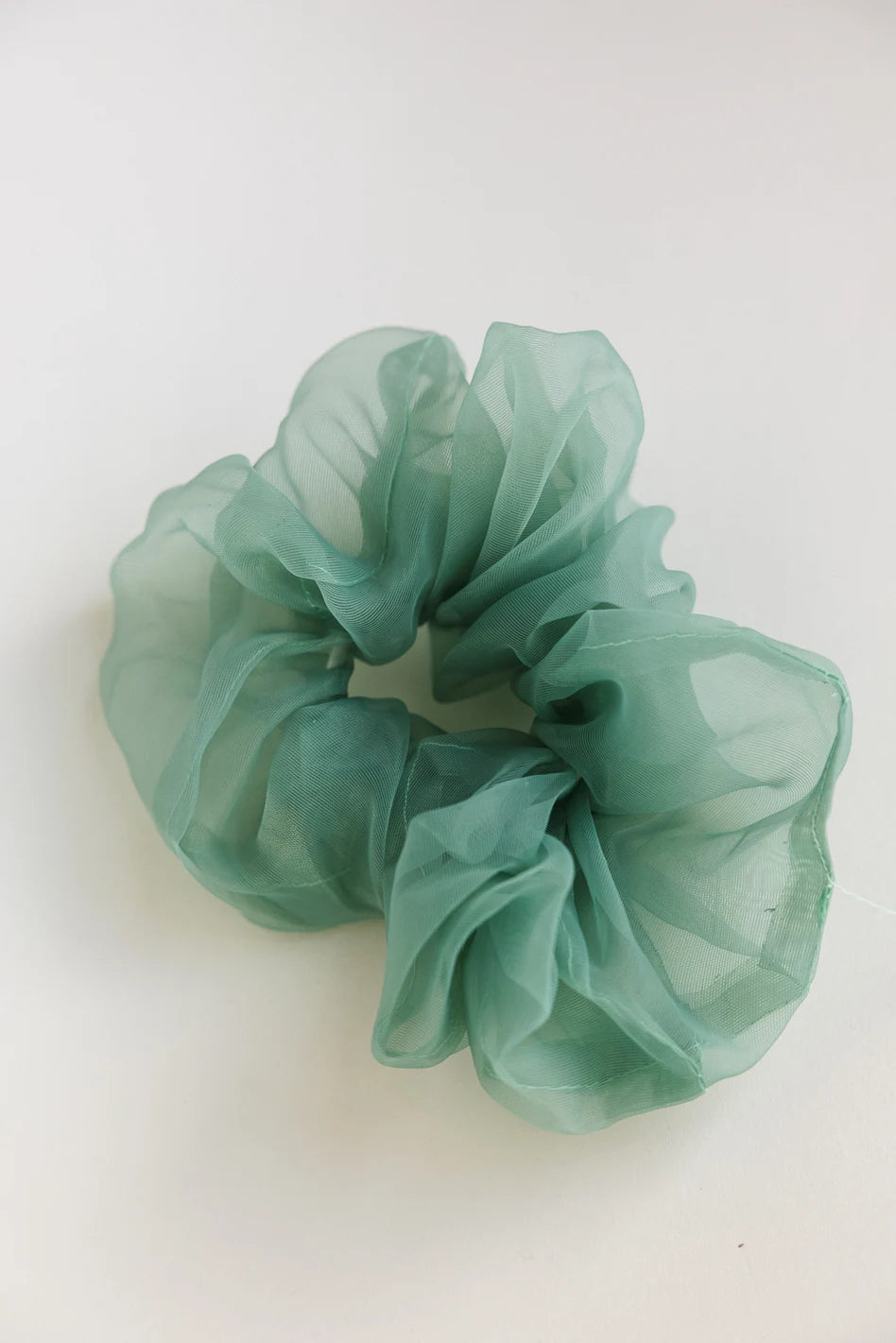 Green Organza Oversized Scrunchie Hair Accessory - Perfect for Parties, Weddings & Everyday Elegance