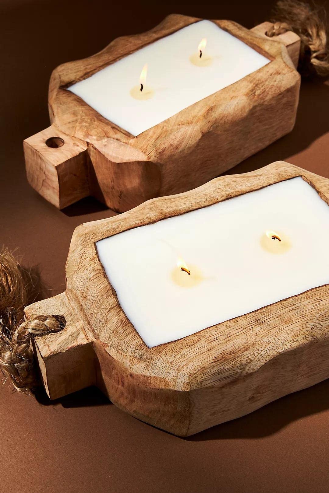 Handmade Driftwood Candles - Natural Grapefruit Pine Scented Soy Wax Candle (24oz) for Home Decor, Wedding Centerpieces & Relaxing Aromatherapy