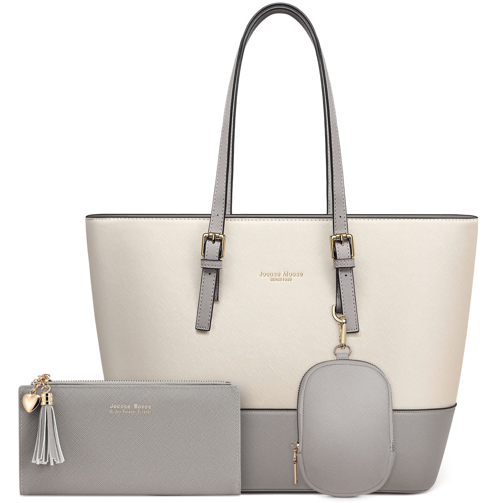 Stylish Jocose Moose Women's Handbags Set - 3-Piece Shoulder Bag, Tote & Satchel Purse for Ladies | Perfect for Work, Travel & Daily Use